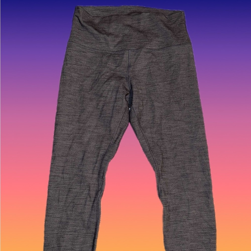 Gray LuLuLemon Women's Size Unknown Gray Running Three Quarter Leggings